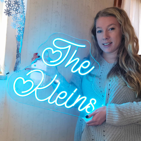 Last Name Personalized Wedding Neon Sign