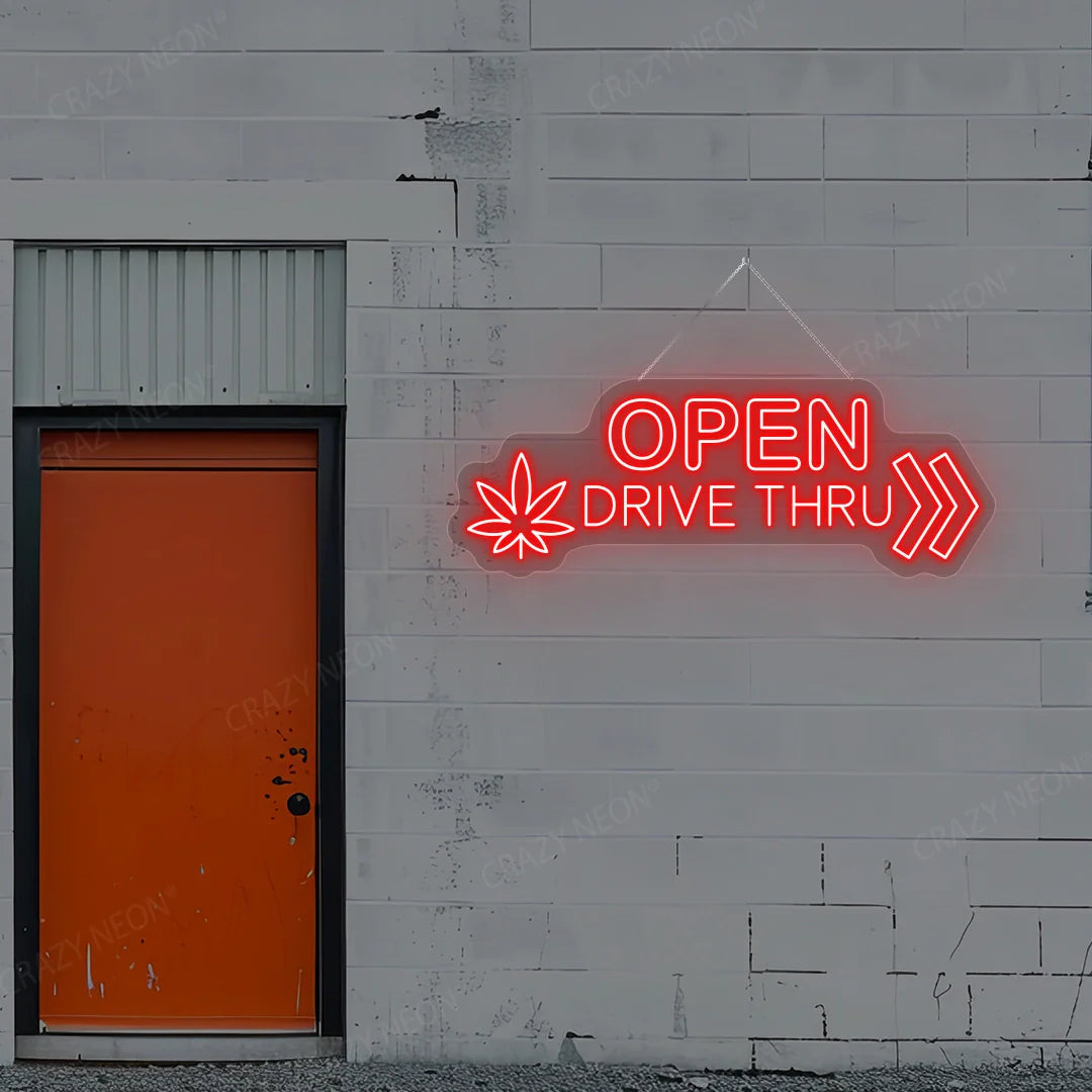 Open Drive Thru Sign